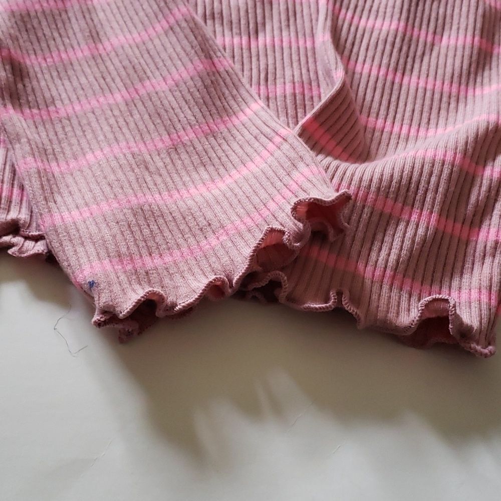 Girls Ribbed Stripped Long Sleeve Bundle of 2 - Picture 4 of 4